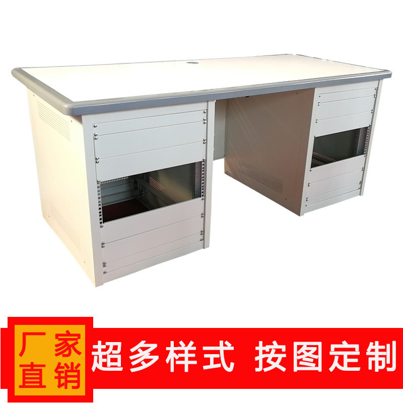瑞成华阳非线性编辑台电脑台双机柜非编台19英寸采编中心厂家发货