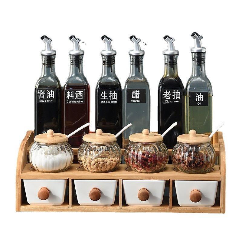 调料盒家用组合调油味料罐调壶罐套装瓶f8kW5Wa5盐罐玻璃厨房味用