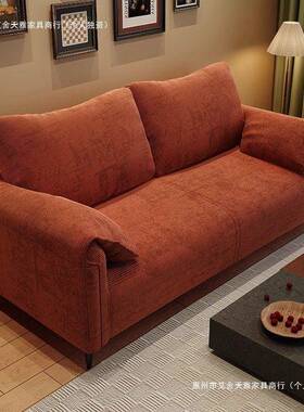 新款懒人沙客厅小户型室出租房卧双三人位发大艺象耳朵直排布UDD