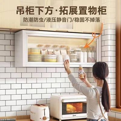 新款吊ZFA厨房挂墙免置物架壁挂式柜品下方调味备菜盘收纳墙壁打