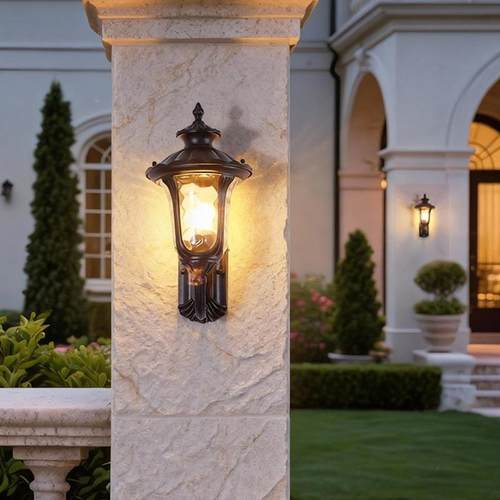户外防水阳灯台灯欧荷花壁灯式别墅庭院走大廊过道外墙灯门墙上室