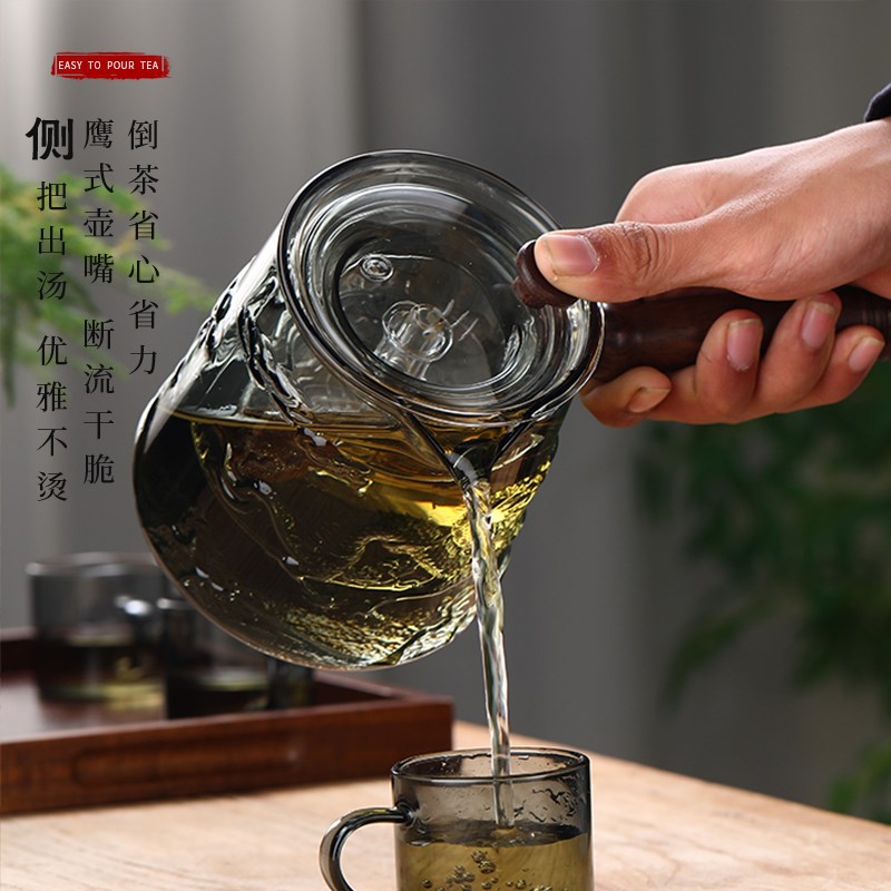 2024龙年新款侧把茶壶s玻璃煮茶器电陶炉耐高温泡茶壶单壶功夫茶