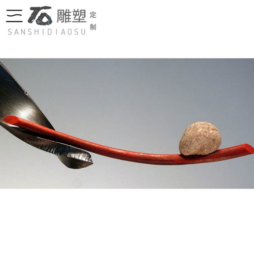 酒店售楼处样板房抽象装饰t品桌面组合雕塑软装简约电镀摆件不锈