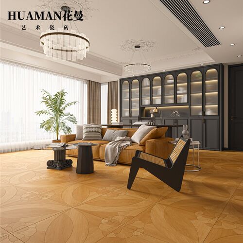 复古拼花木纹砖瓷砖600*1200 民宿客厅卧室仿实木地板砖防滑地砖