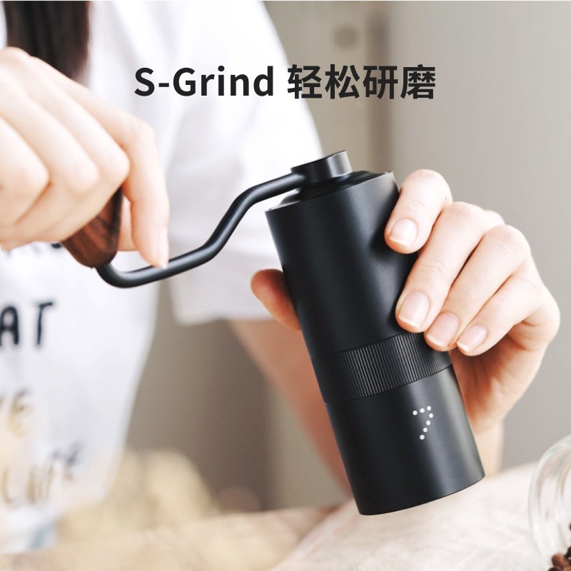 七次方手摇磨豆机器小型咖啡v豆研磨机器具家用手磨咖啡机手动磨