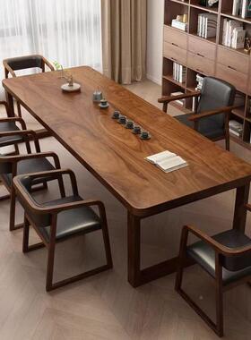南美桃木客厅长方茶形胡FYP实木式泡茶中桌简约现代办公室桌茶台