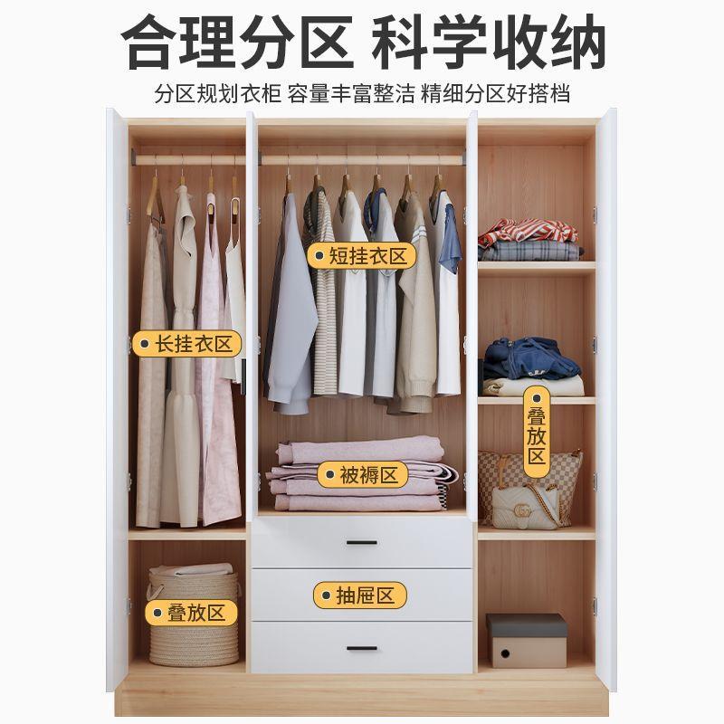 衣柜开门板式现代简约卧收纳柜童对组合储物柜成儿人BSYG出租房柜