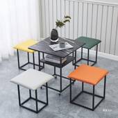 餐桌椅组合厅简易卧室网红魔小子套装 小型家客方LUG用凳阳台休闲
