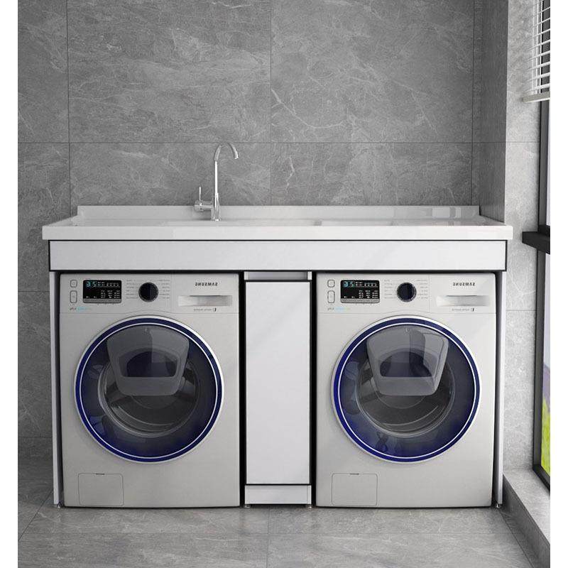 双机位洗衣板柜烘干机组合滚带搓洗衣池筒保PET护罩太柜空铝一体