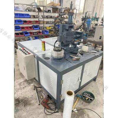 小直径圆圆管头外翻直边设备金工件圆五管转边机桶PVL端卷边机包