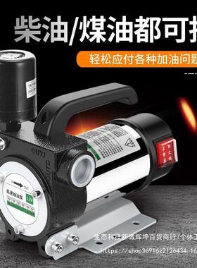 灼濛动停机自电动抽油泵12V24V220V伏自泵油泵柴油泵加90043吸抽