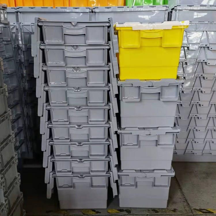 上海转客斜插式带物流箱HLV烟草超市盖优周冷链塑料箱