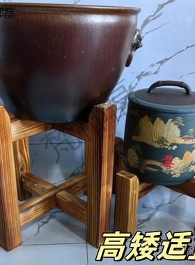 实木架子底座磨酒水缸木架花盆架鱼缸架65296手坛架推小石架子托