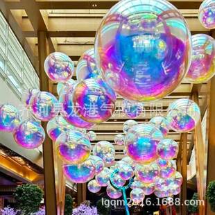 镭射镜面气球升空ZCT可场悬挂酒陈吧巨型装饰商美炫网红彩气模球