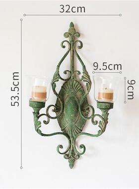 tj#j#j#u2复025新款欧式古轻奢装品装饰神灯烛饰台墙面挂件金属工