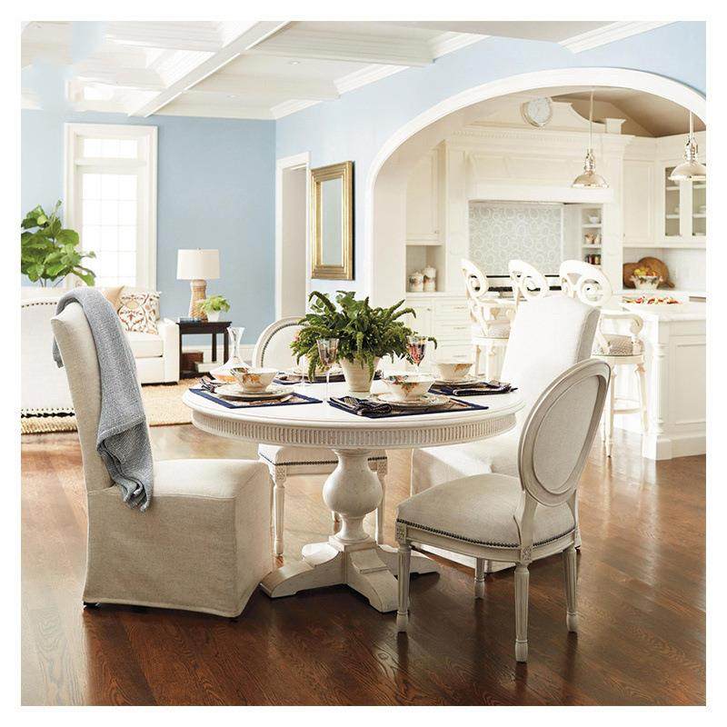 美式乡村实木餐椅组合桌法式复古白色旋桌MVW伸圆缩圆形桌简转约,商业/办公家具,餐桌椅系列,淘宝优惠券,粉丝福利购,淘宝优惠卷