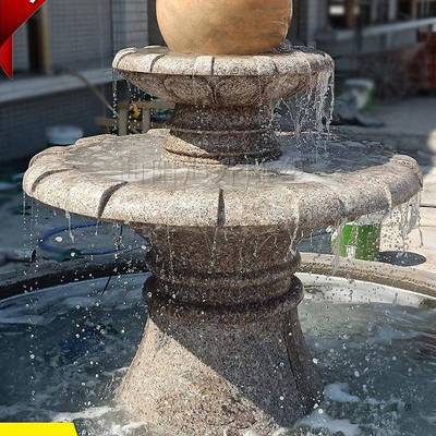 石雕理观石喷泉风水球欧式户外大型院379流水喷水小大区别墅庭景