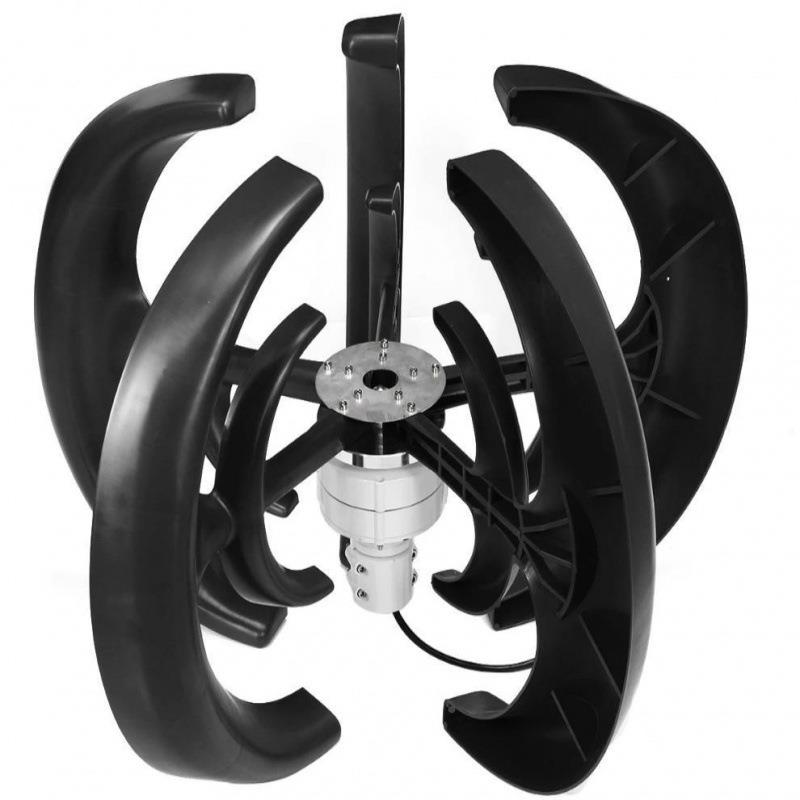 100W风力涡轮机机12v24vW垂直轴风力发0电VAT小型风车自由QGL能带