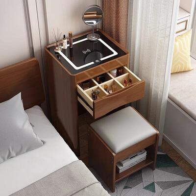 卧柜室梳妆台简约迷你带41117无床线充多功能头收纳一小体户型化