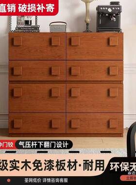 中古风电视客家用柜合柜复古组风实木储LAQ物落地卡门柜小户型厅