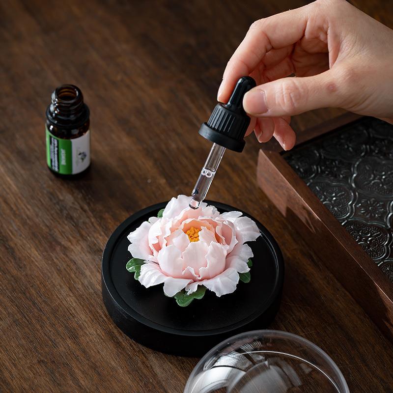 非遗手工捏花创意陶瓷瑰花ESO摆件玩家用客茶厅茶件桌摆茶道茶玫