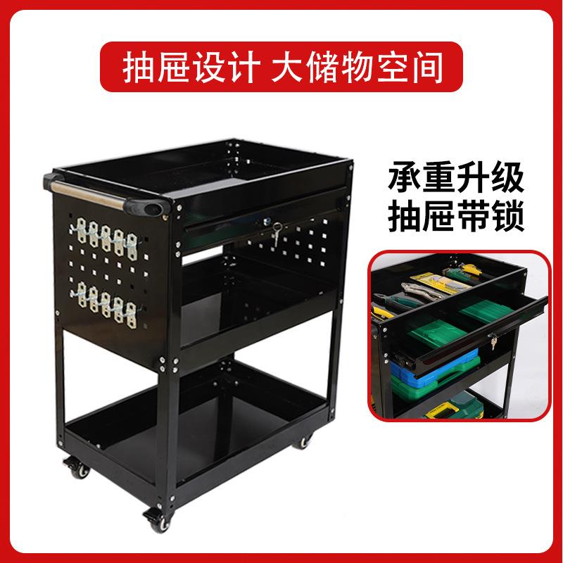 汽具修工零车五774金三层动件车移维修工具收纳推车可调节带抽屉
