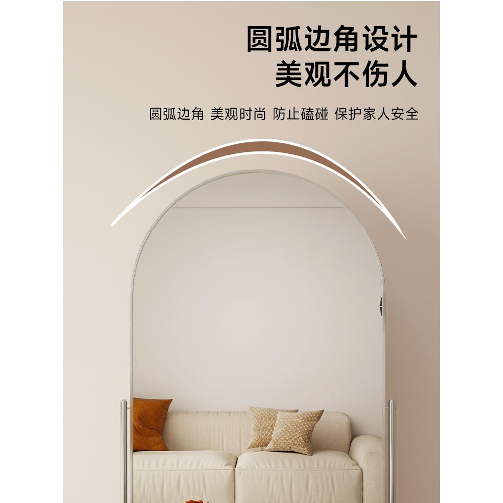 ?锈钢全身镜穿衣镜落地镜家用服装店镜OGD不可试移动衣镜显子瘦美