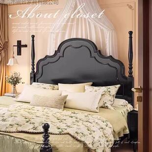 简美风美式 床m轻奢婚床主 实木双人床安151.f6c7Ta338m中古风法式