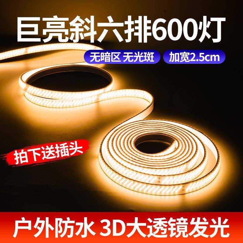爆亮600灯ED灯带户L外工程亮化防超亮64690水白光家用客厅头防雨
