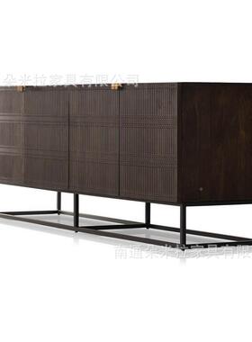 独RH美式实木电柜35860高精美端电视柜可储物视设计师设计特造型