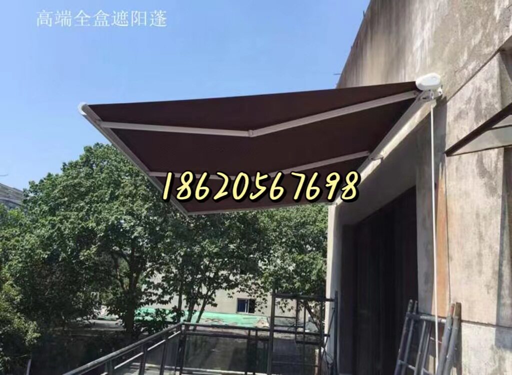 豪华智能全盒遮阳蓬遮阳篷电动遮阳棚雨篷雨棚伸缩蓬手摇雨蓬凉棚