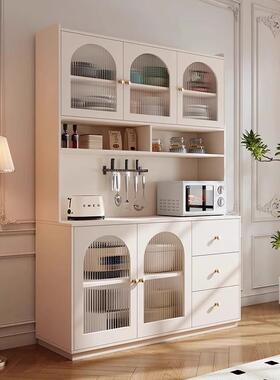 实木客厅餐6.16.03边柜酒容柜柜一体靠墙柜大量碗高柜储物黑色复