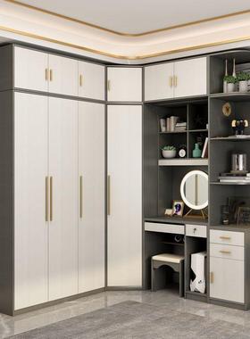 转衣柜家一9用卧室书桌体带梳妆台0度钻石型71495角l型衣帽间组合
