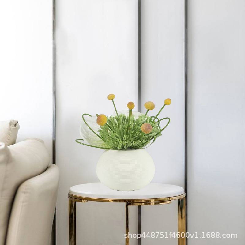 简约新中式仿真花艺装饰品酒店家居整体花艺摆件样板间假花工艺品