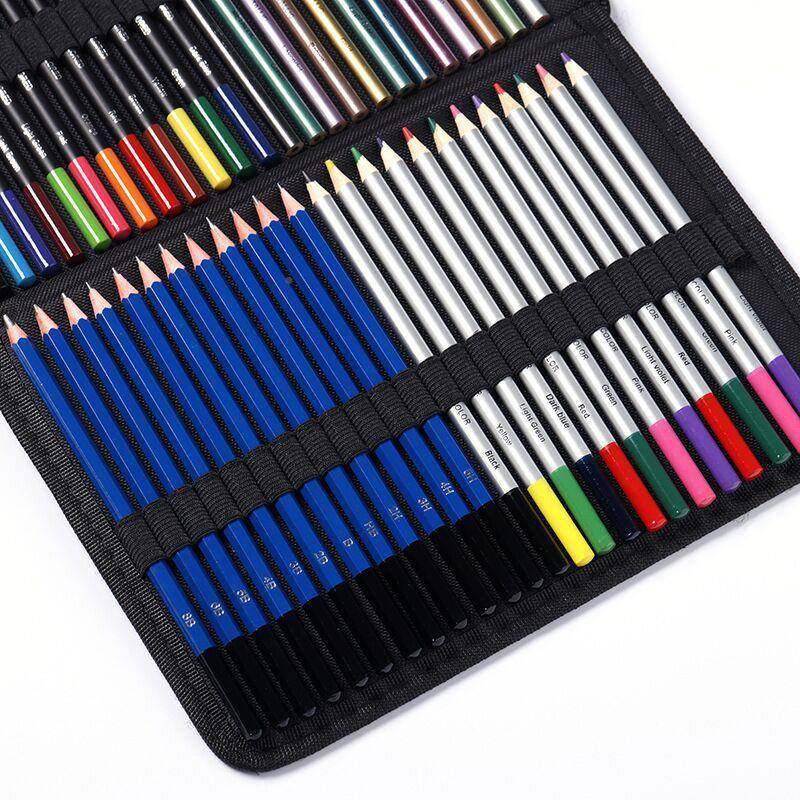 跨境亚马逊72件UTN素描笔套美装彩铅绘画套装图绘炭笔术用品铅工