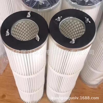 螺除杆装尘滤芯脉冲尘滤筒聚酯纤维除无纺布覆膜防静吊电QTI粉尘
