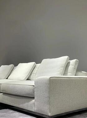 组意式简异形Lawr极ence合艺沙发劳伦斯别8655墅大布户型客厅转角