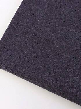 现货织织牛仔滴塑面料梭塑提花布REQ梭开衫复滴古牛仔设计师面料