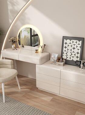 奶油风烤漆实木简梳易妆台卧室现桌代65938妆简约感化新款斗柜一