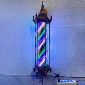 美转发志灯理发店转EJS灯户挂外墙炫彩LED转灯挂墙标灯箱