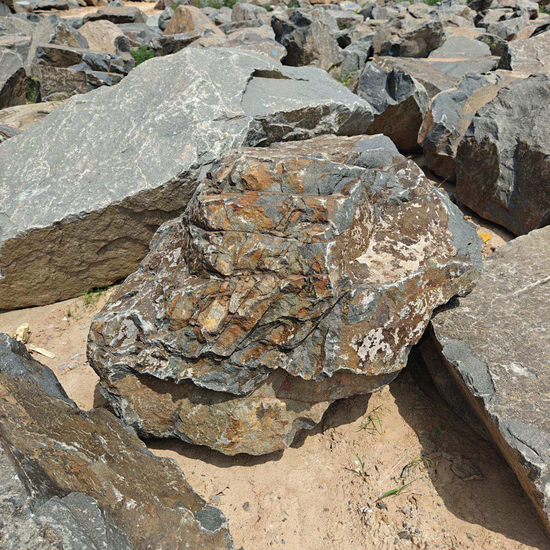 园大型景观石头天然浪雪泰山石刻字村标KJK头风景自然石门石牌公