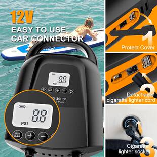 便式P电动携充U气泵充气船橡皮S船无线91030冲气泵