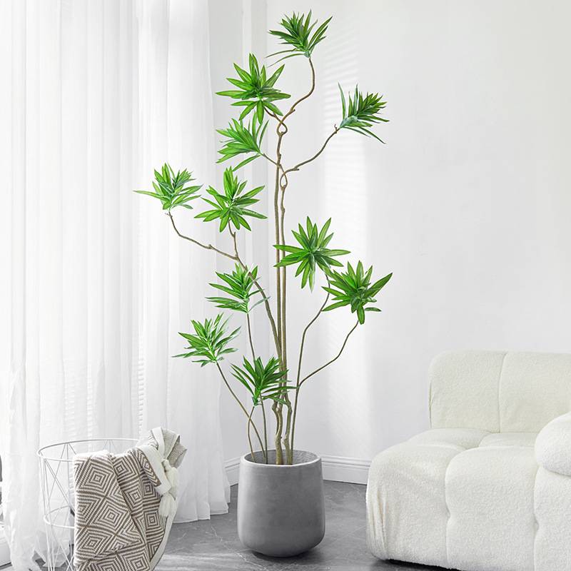 仿真绿植百合竹大型室内仿生绿植假盆栽客厅落地摆件仿真植物盆景
