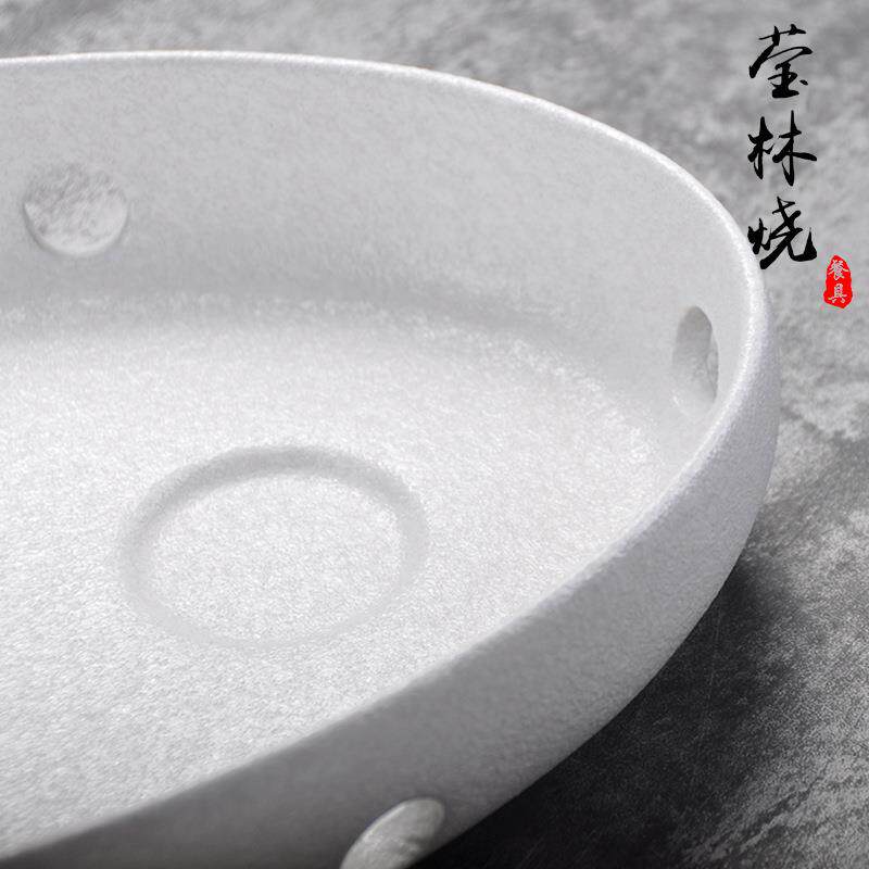 莹林创司意手绘餐具式创意日料理寿店饭店餐旦形烧炉座底座干IFD
