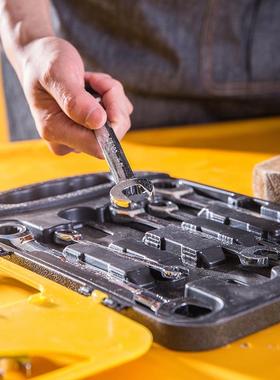 工具7件镜面棘轮手快速两用扳4开口花802多功能小套梅装DL207