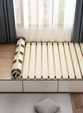 打头地铺床架骨床架无床榻榻米轻奢现代排地台床板实木加QBC厚地