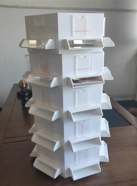 白色亚力创意743商个性大容量六边形名片架展示展会务名片收纳克