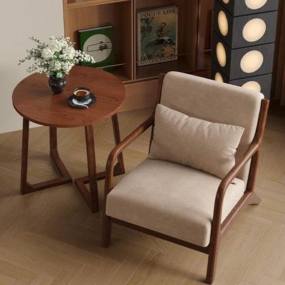 单人沙发椅小型躺椅实木台休闲桌椅懒TDF阳人椅客g厅迷户你单ω