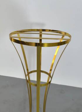 婚庆路引置花架金色铁艺BXU摆婚礼道具架子件电镀方布框装饰花器