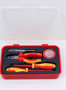 OOLTIME图D泰绝缘组套V具E认T证工5件套钢丝钳螺丝批绝798缘组套